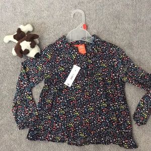 Floral Button up Blouse 3T NWT